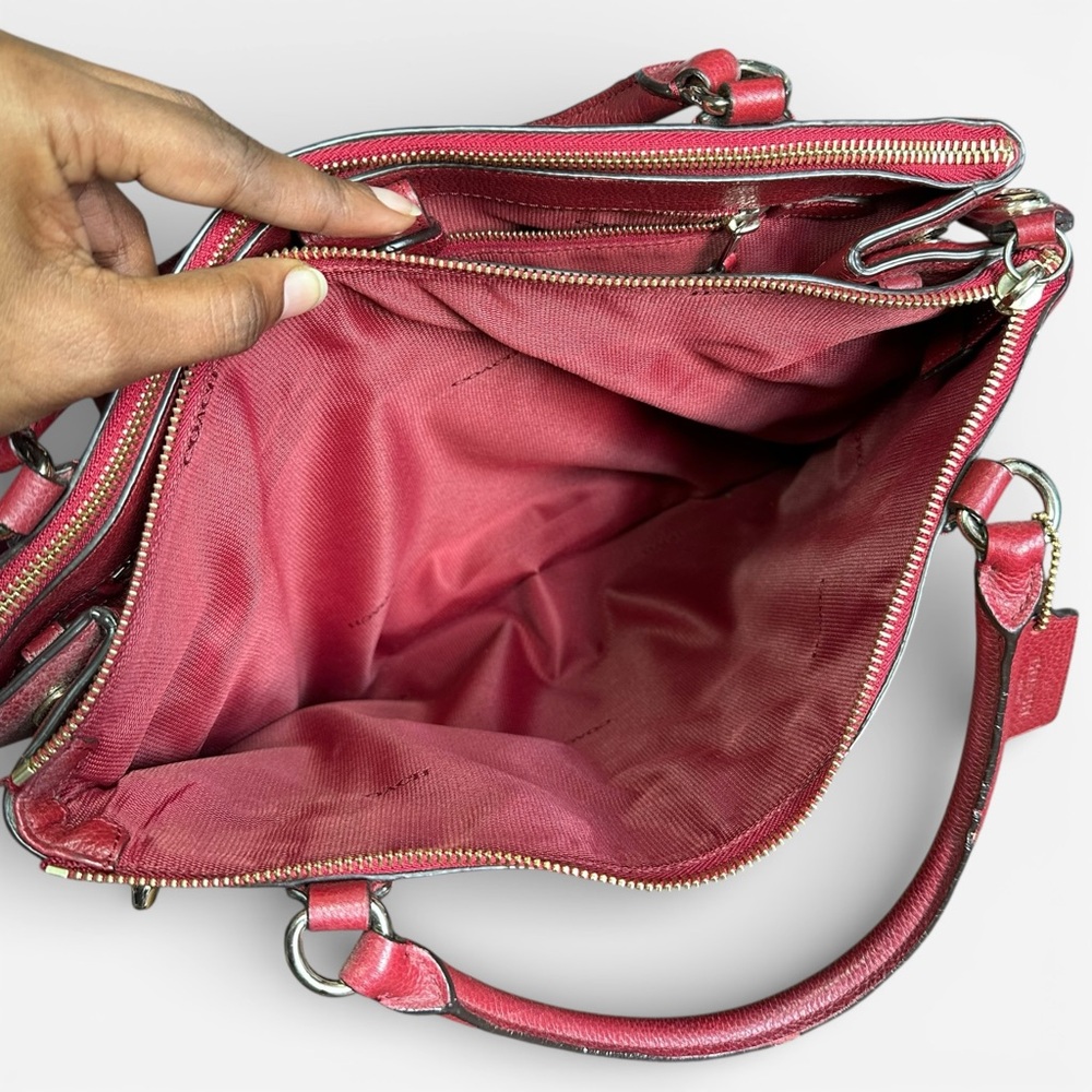 Coach Borough Red Leather Bag - Picture 9 of 11